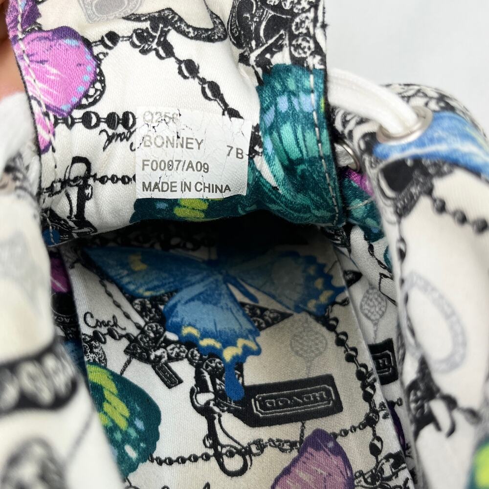 Coach Bonney Butterfly Black Hi Top Fold Over Sneakers 7 - Picture 8 of 14